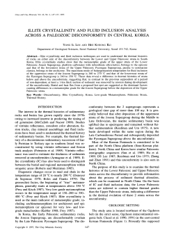 illite crystallinity and fluid inclusion analysis across a paleozoic