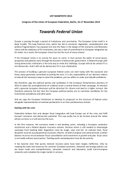 Towards Federal Union - Union of European Federalists