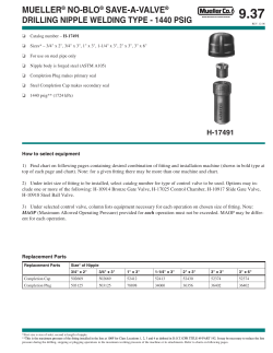 MUELLER&reg; NO-BLO&reg; SavE-a-vaLvE