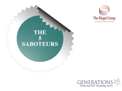 The 5 Saboteurs