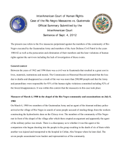 Rio Negro vs Guatemala Sentence