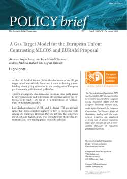A Gas Target Model for the European Union: Contrasting MECOS