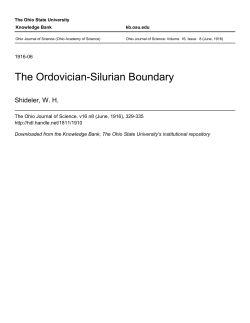The Ordovician-Silurian Boundary - Knowledge Bank