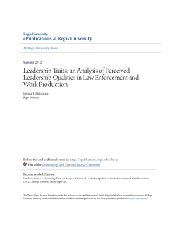 Leadership Traits - ePublications at Regis University