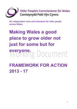 Older peoples CommissionFramework for Action
