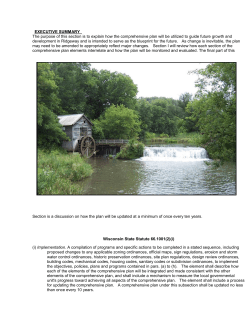 EXECUTIVE SUMMARY The purpose of this section is to explain