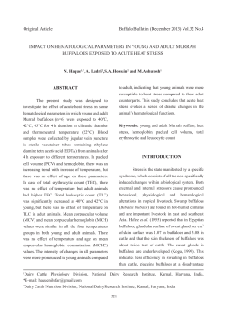 Impact on hematological parameters in young and adult Murrah