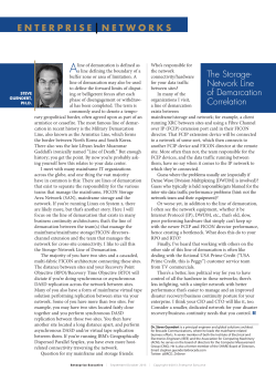 The Storage- Network Line of Demarcation Correlation