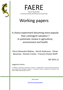 Is choice experiment becoming more popular than