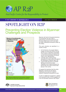 Preventing Election Violence in Myanmar: Challenges and Prospects