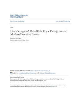 Like a Sturgeon?: Royal Fish, Royal Prerogative and
