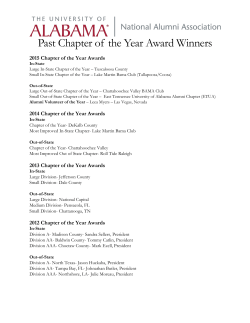 Past Chapter of the Year Award Winners