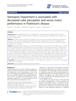 Stereopsis impairment is associated with decreased color
