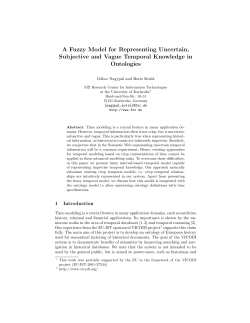 A Fuzzy Model for Representing Uncertain, Subjective and Vague