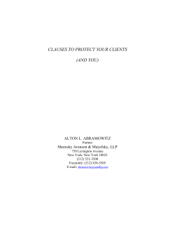 clauses to protect your clients (and you)