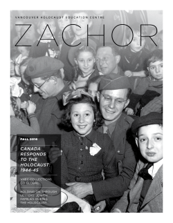 canada responds to the holocaust - Vancouver Holocaust Education