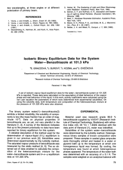 Isobaric Binary Equilibrium Data for the System