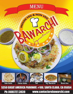 Menu - Bawarchi Santa Clara