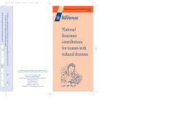 National Insurance contributions for women with reduced elections