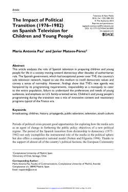 The Impact of Political Transition (1976&ndash;1982) on Spanish
