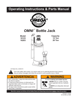 OMNI Bottle Jack - Shinn Fu America Homepage