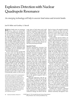 Explosives Detection with Nuclear Quadrupole Resonance