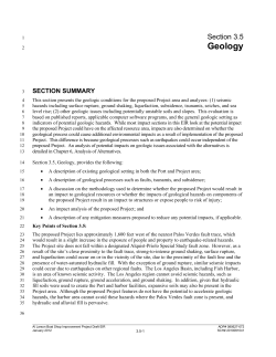 Section 3.5 Geology - Port of Los Angeles