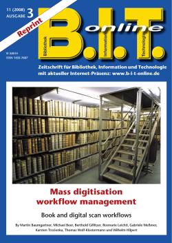 Mass digitisation workflow management