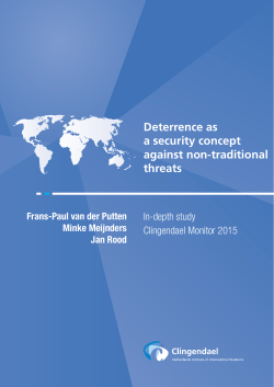 Deterrence as a security concept against non