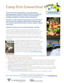 Camp Erin Connecticut - The Cove Center for Grieving Children