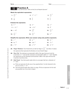 7.3 Exponents