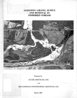 assessing gravel supply and removal in fisheries stream