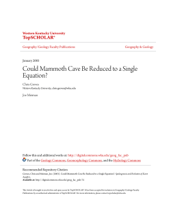 Could Mammoth Cave Be Reduced to a Single