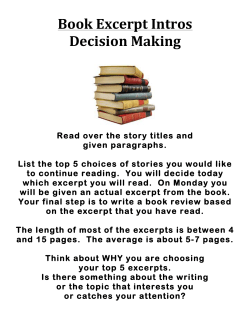 Book Excerpt Intros Decision Making