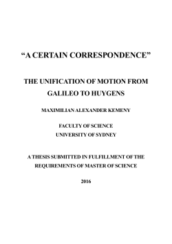 A Certain Correspondence