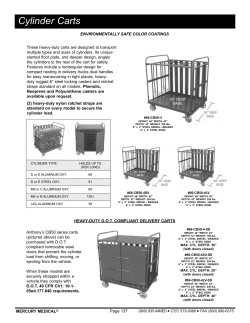 Cylinder Carts - Mercury Medical