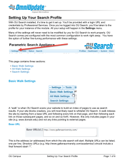 Setting Up Your Search Profile - OU Campus Support