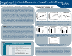 comparative analysis of growth characteristics of sprague dawley