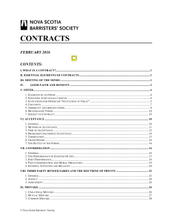 contracts - Nova Scotia Barristers` Society
