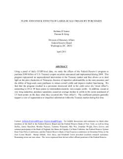 flow and stock effects of large-scale treasury purchases