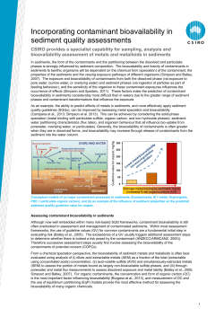Incorporating metal bioavailability in sediment quality