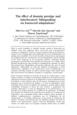 The effect of domain prestige and interlocutors` bilingualism on