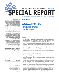 Modern Terrorism and the Internet - United States Institute of Peace