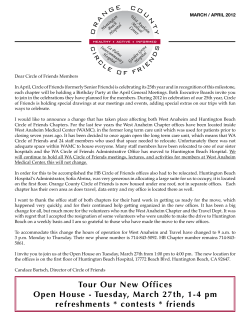 March and April - Huntington Beach Hospital