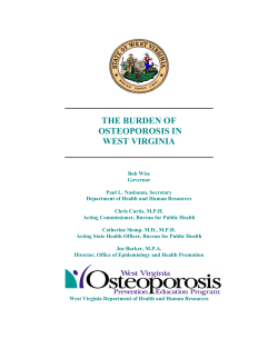 osteoporosis overview - West Virginia Department of Health and