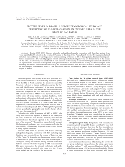 spotted fever in brazil: a seroepidemiological study and description