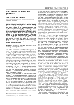 Is the Arabian Sea getting more productive?