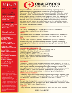 School Profile - Orangewood Christian School