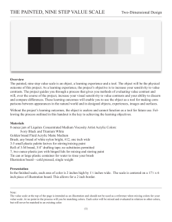THE PAINTED, NINE STEP VALUE SCALE