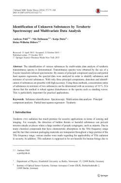Identification of Unknown Substances by Terahertz Spectroscopy